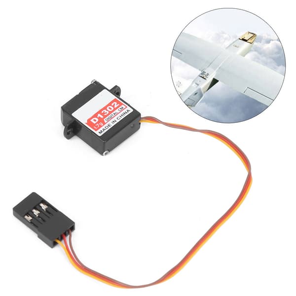 D1302 Mikro Mini Digital Servo Reservedeler Tilbehør for Fastvingede Flymodeller JR-Plugg