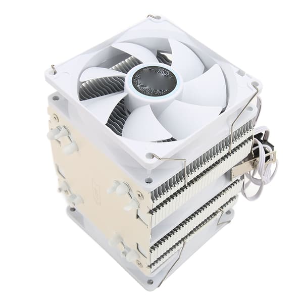 CPU Luftkøler 3.5in Dual Tower 6 Varmerør 3pin 12VDC 48cfm 22dB CPU Køleventilator til Intel 775 1150 1151 1155 1156