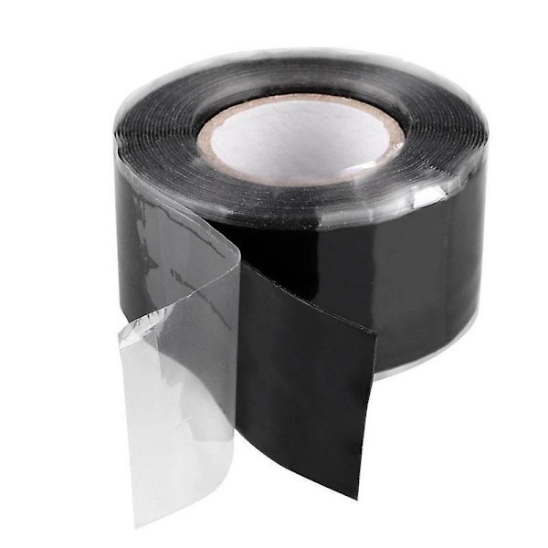 2x 3m itsesulautuva silikoniteippi, eristysteippi ja tiivistysteippi (vesi, ilma), 25 mm leveä, musta