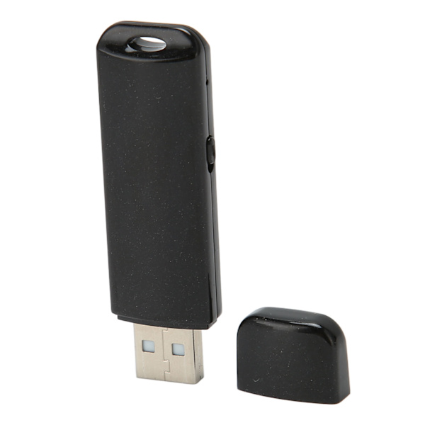 Digital USB Röstinspelare U Diskformad AI Intelligent HD Brusreducering Röstaktiverad USB Flash Drive Recorder Neutral Engelsk, Svart 8GB