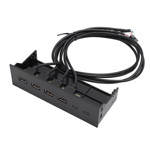 USB Frontpanel Hub 5,25 tommer 4 porter Høyhastighets Stabil Plug and Play Optisk Stasjon Frontpanel for Desktop Motherboard