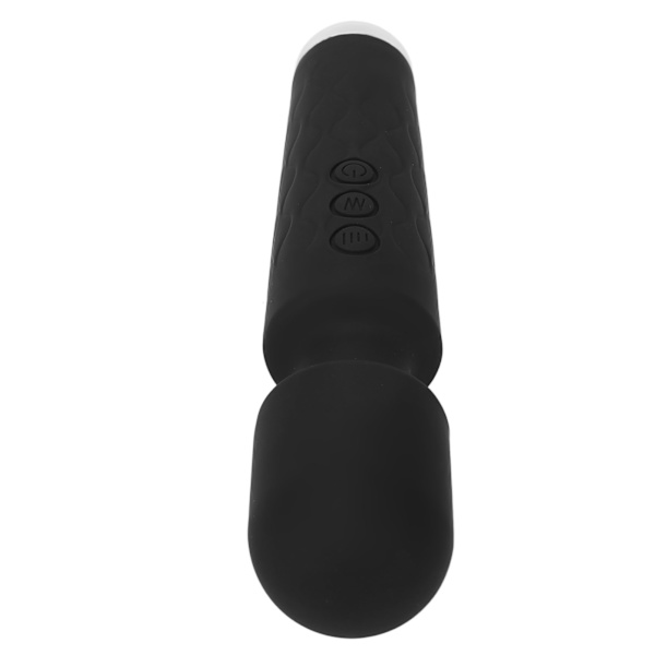 Håndholdt mini vibrerende stav USB-opladning 20 tilstande 8 hastigheder Reducer ømhed Mini Kraftig håndholdt massager Sort