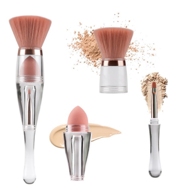 3 i 1 multifunksjonell kosmetisk børste Foundation Powder Concealer Eye Lip Brush Makeup Tool