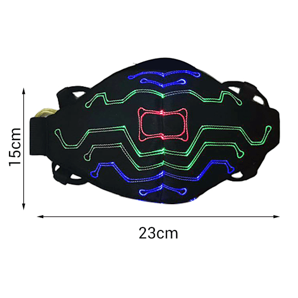 Halloween ansiktsmaske 7 farger LED glødende ansiktsmaske innovativ stemmestyrt ansiktsmaske oppladbar julefest cosplay