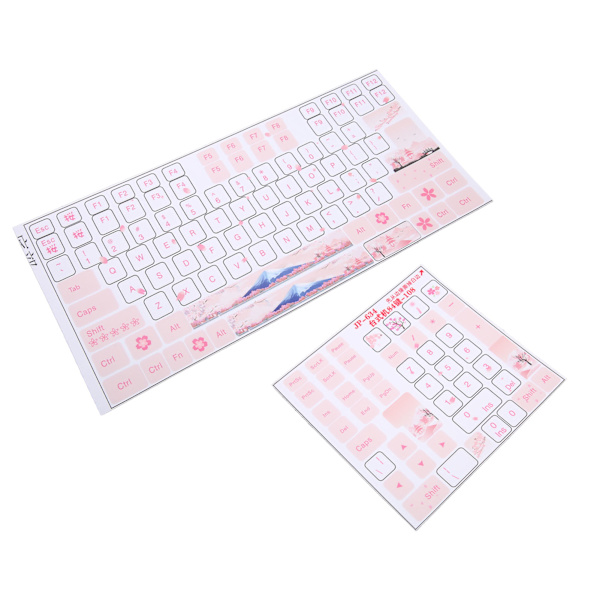Tangentbordsdekaler Universal Desktop Computer Mekaniskt tangentbord Klart Vackra engelska Keycap Button Stickers