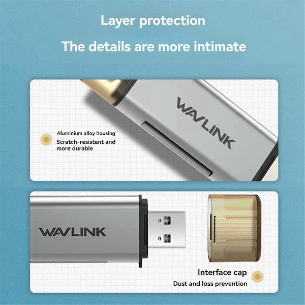 USB C & USB 3.0 Dubbelkontakt Micro-SD/TF-Kortadapter