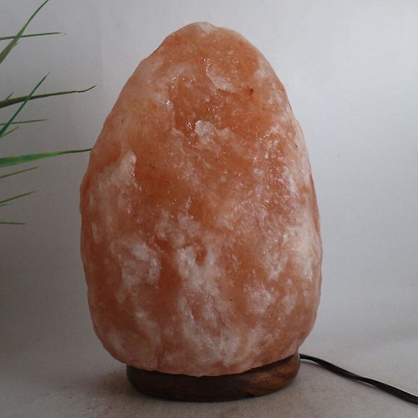 1 stk Naturlig Himalaya Saltlampe (1-2 kg, referansedimensjon: 8 cm i diameter, 15 cm i høyde)