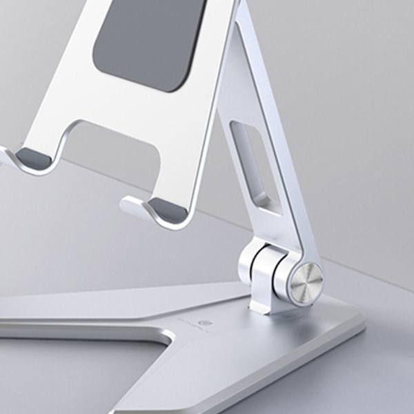 Telefonhållare Fällbar surfplatta hållare Aluminiumlegering Skrivbord Bärbar för hemmakontor Grå