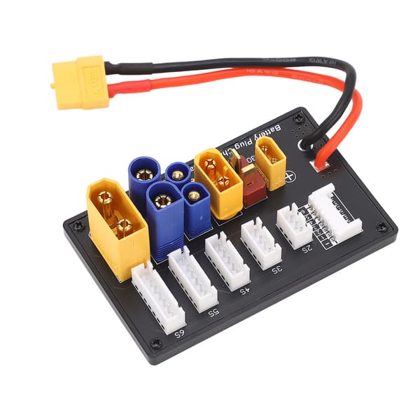 Parallell ladebrett XT90 XT30 EC3 EC5 T XT60 6S batteribalanseladeradapterbrett