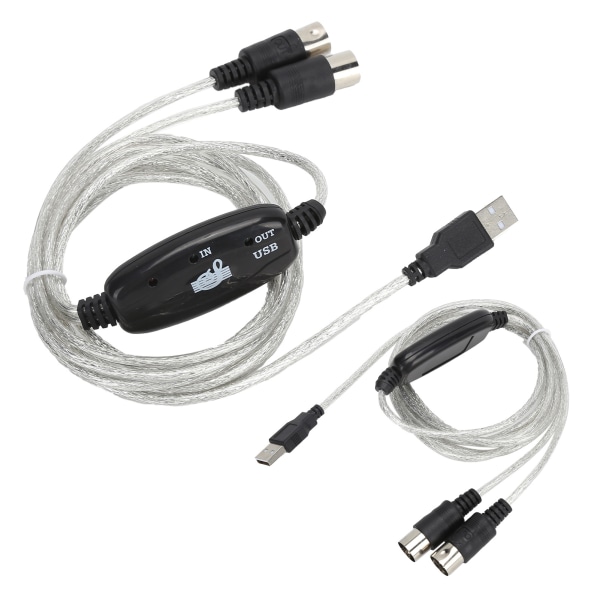 MIDI-kabel MIDI til USB-kabeladapter Midi-konverter for XP / VISTA / OS X / Window7