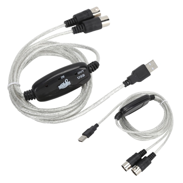 MIDI-kabel MIDI til USB-ledningsadapter Midi-konverter til XP / VISTA / OS X / Window7
