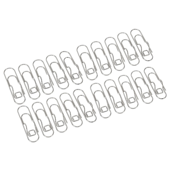 20 stk. metalpenneklips, galvaniseret, rustfrit, multifunktionel penneholderklips, papirclips, kontorartikler til notesbøger