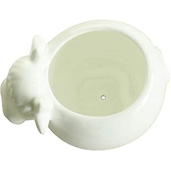 Hvit Keramisk Blomsterpotte Søt Sukkulenter Planter Simple Design Kreativ Ku Stil Liten Potte for Planter