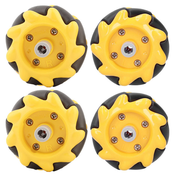 Mecanum Wheel Smart Robot Auton osien tarvikkeet OmniDirectional DIY -lelukomponentit 48mm (2 paria)