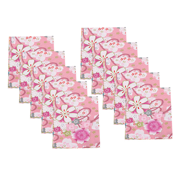 10 st japansk stil bomullstyg blommönster sömnadstillbehör för DIY handgjorda väskor dockkläder 25x20cm