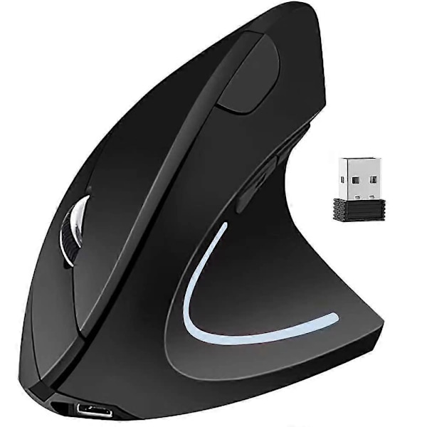 Ergonomisk mus, vertikal trådløs computermus 2.4G
