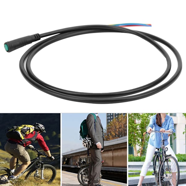 Blandningsmaterial Praktisk cykel 5 kärna signalkabel cykel litiumbatteri modifiering tillbehör 5 kärna hona