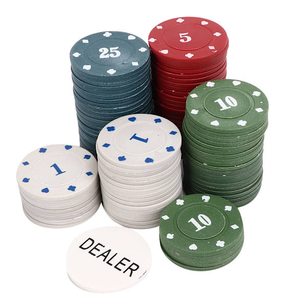 100 kpl / Box Pokerimerkit Professional Family Educational Digital Chips Set