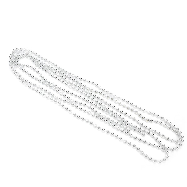 6mm 2,7 Meter Silver Bead Chain Jul Bröllopsdekoration Klädtillbehör