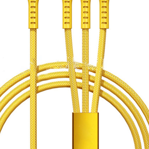 3 i 1 snabbladdningskabel nylonfläta 66W högeffekt effektiv universell adapter för IOS för Android och typ C Winnie The Pooh