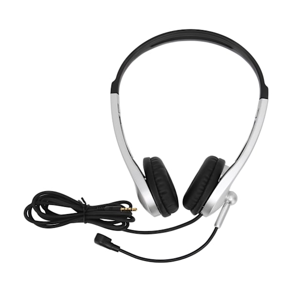 Trådbindande headset brusreducerande binaurala affärsheadset med enkelriktad mikrofon för kundservice 3,5 mm