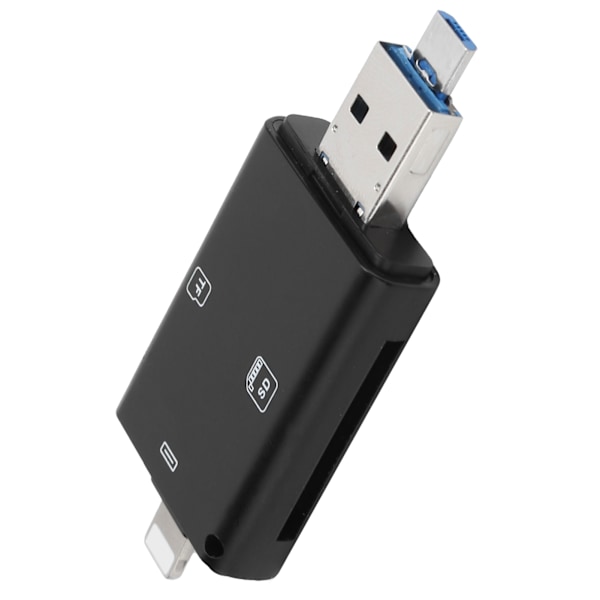 3-i-1 minnekortleser, bærbar USB 1.1/2.0, antimagnetisk, støtsikker, slitesterk, for iOS-telefon