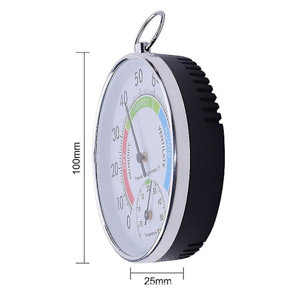 Termometer med fugtighedsmåler til sporing af maksimale og minimale temperaturer