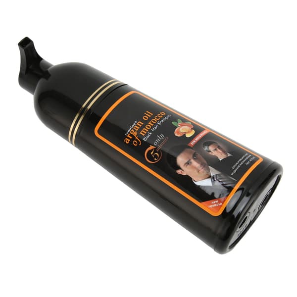 400 ml hårfarveshampoo langtidsholdbar nærende sort farve grå hårfarvningsshampoo