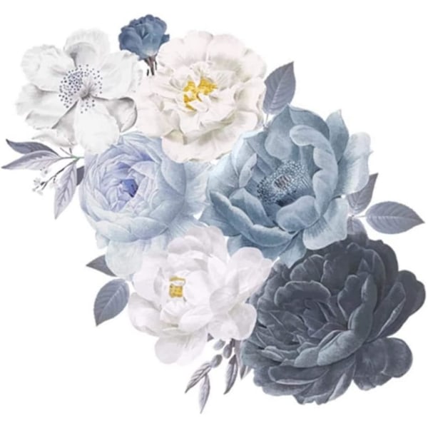 Tapet til soverom Tapetveggdekorasjon Klistremerker Kunstveggdekorasjon Akvarellrike blomstergruppe Selvklebende maleri Veggdekorasjon Vegg 30*9