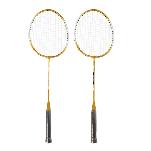 REGAIL 2 st järnlegering badmintonracket 2 spelare badmintonracket set för barn vuxna guld