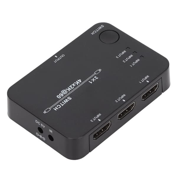 3 in 1 ut 4K2K 60Hz HD Multimedia Interface Video Switcher Låg Strömförbrukning Stabil HD Videoadapter