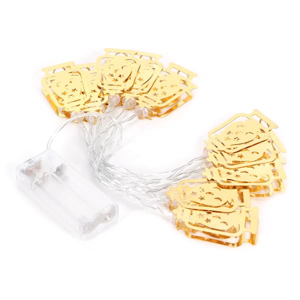 10LED Kerosene Lampeformede Lysguirlander Dekorative Lysguirlander til Ramadan Eid Indretning