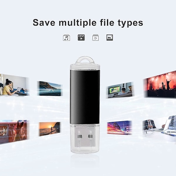 16GB USB Flash Drive, [Pakke med 2] USB Nøgle 16GB USB 2.0 Flash Drive 16GB USB Flash Drive til Laptop/PC/Bil osv. (2 Pak)