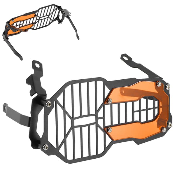 Frontlyktebeskyttelse Grilldeksel med Akryllampe Patch Passer for R1200GS R125Orange