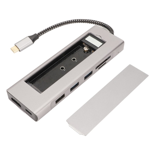 USB C Hub M.2 Interface SSD-hus 8 i 1 100W 5Gbps Overførsel aluminiumslegering USB C dockingstation til Win