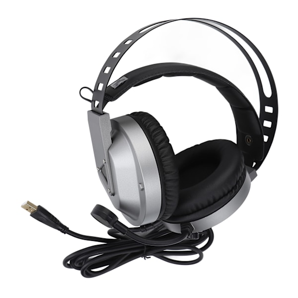 TAIDU-pelikuulokkeet 7.1 Surround Sound -kuulokkeet mikrofonilla, korvatyynyt, LED-valo PC-kannettavalle