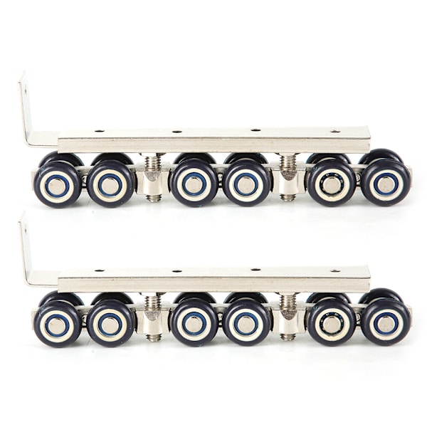 2 stk. husholdnings 12 hjul ophæng rulle lydløs skydedør port rulle pulley dør skab hardware kit