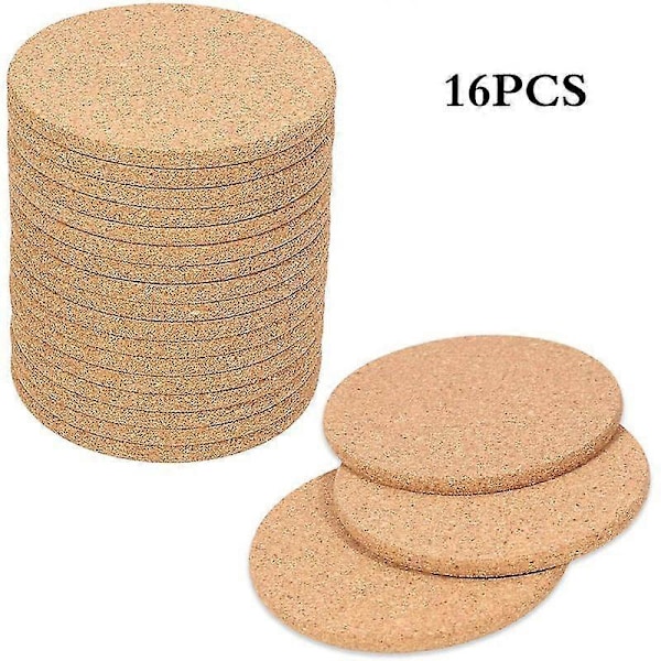Korkkialuset Pyöreä Sarja 16 kpl, Pöydälle ja Baariin 10 cm