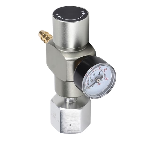 2 i 1 Mini CO2 Gassregulator Sodatrykkmanometer med adapter 3/8in til TR21.4
