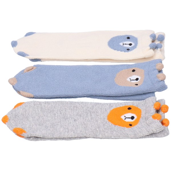 3 par barnstrumpor söta tecknade mjuka andningsbara strumpor för 1-3 år gamla babypojke flicka1#