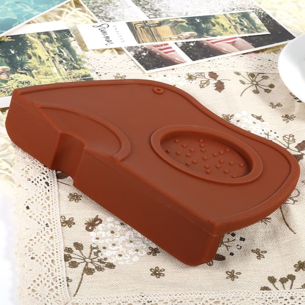 1x Sklisikker Espresso Kaffe Tamper Tamping Holder Silikonmatte (Kaffe)