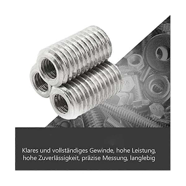 M8 to M6 Thread Reducing Nuts, Stainless Steel Conversion Sleeves for Thread Repair (20-piece set) Silver