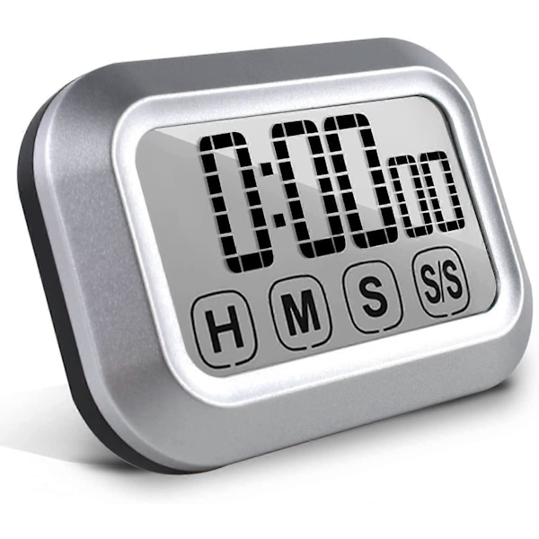 Digital Kökstimer med Touchskärm för Matlagning, Magnetisk Nedräkning Uppräkningstimer med Hög Volym, Stor LED-Display med Stora Siffror - Enkel Användning