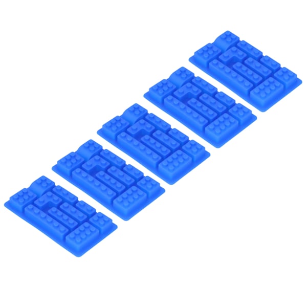 5 stk blå silikon isbitform blokkform sjokolade kake DIY bakeform for bakeri hjem