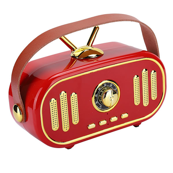 Mini bærbar retro trådløs Bluetooth-høyttaler oppladbar plug-in kort musikkspiller