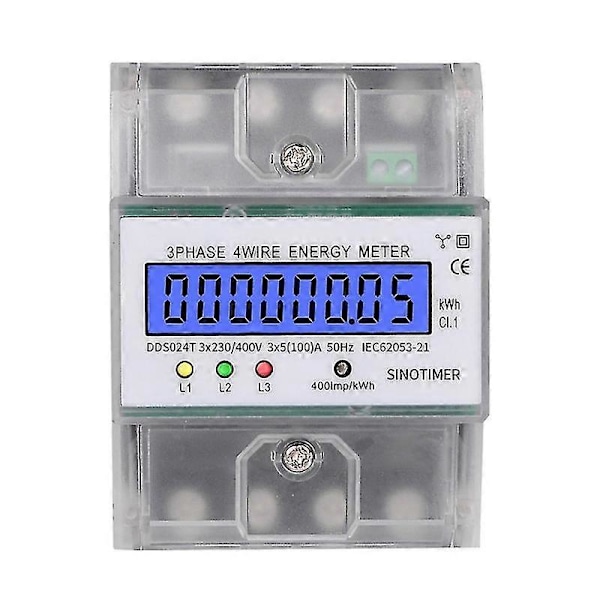 2025 Ny 3-fase 4-leder Elektronisk Strømforbruk Energimåler Intelligent LCD Digital Skjerm hjem 380v