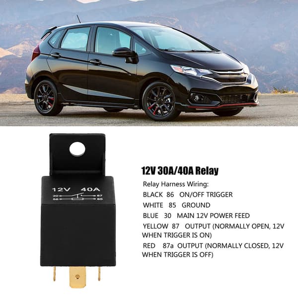 5-Pin 12V 30A/40A Väderbeständig Vattentät Bil Auto Relä Universal