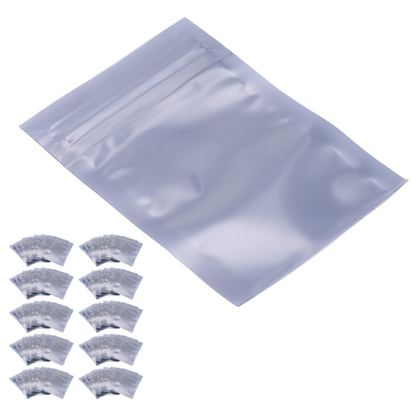 100 stk/sett 6x9 cm antistatisk gjenlukkbar pose oppbevaringspose for elektronisk tilbehør