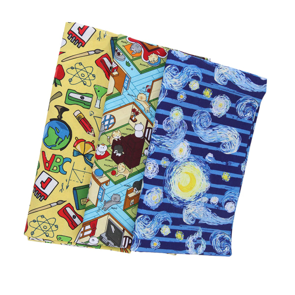 Syduk Mjuk hudvänlig Andas print Quiltduk för DIY Craft Bag Kläder Typ 10