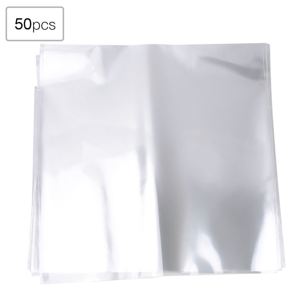 50 stk Vinylplate ytre ermer hvite erstatningssett for fonografopptaker